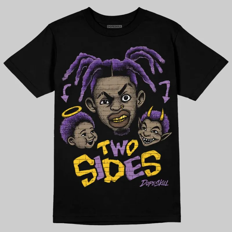 PURPLE 'Two Sides' DopeSkill Graphic T-Shirt sold by DopeSkill