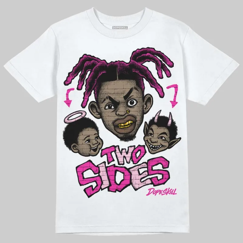 Pink 'Two Sides' DopeSkill Graphic T-Shirt sold by DopeSkill