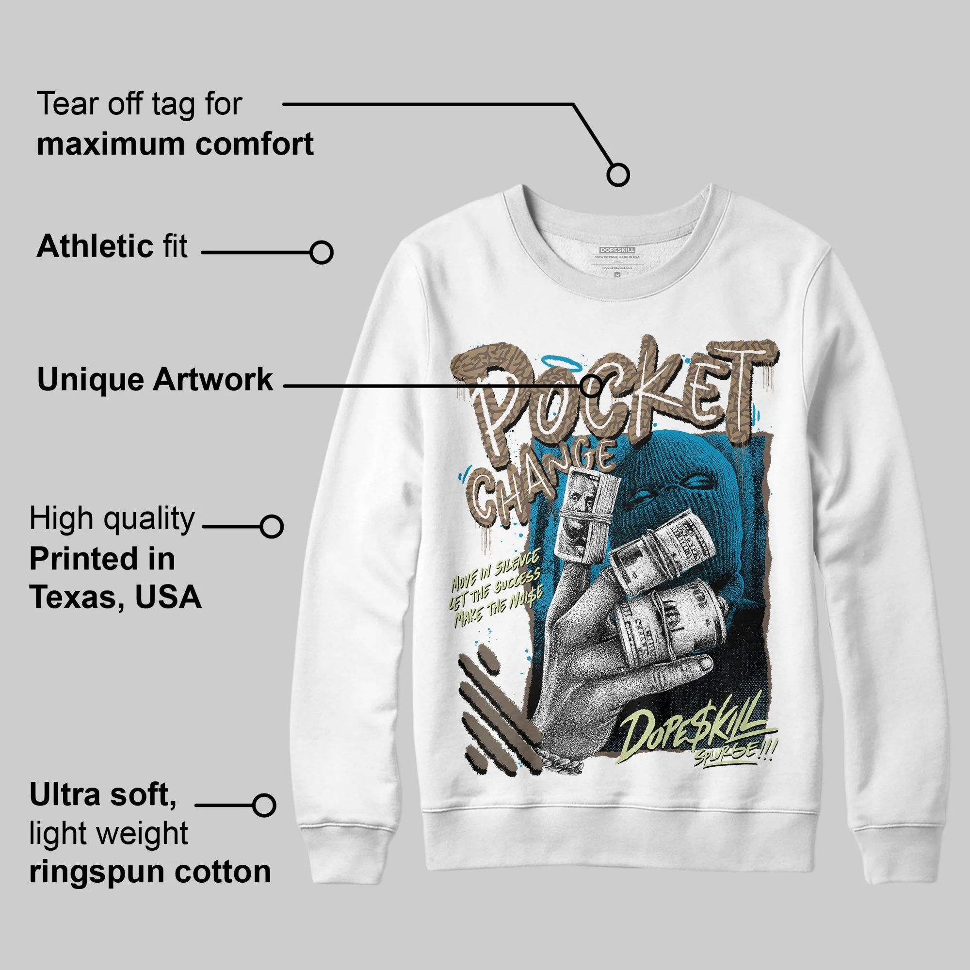 “We Outside” 3s DopeSkill Sweatshirt Pocket Change Graphic sold by DopeSkill product image thumbnail 3