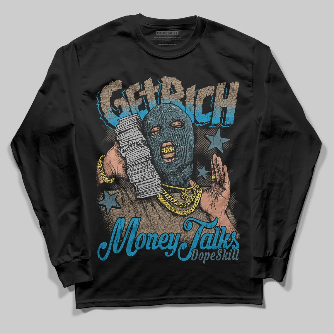 “We Outside” 3s DopeSkill Long Sleeve T-Shirt Get Rich Graphic sold by DopeSkill product image thumbnail 2