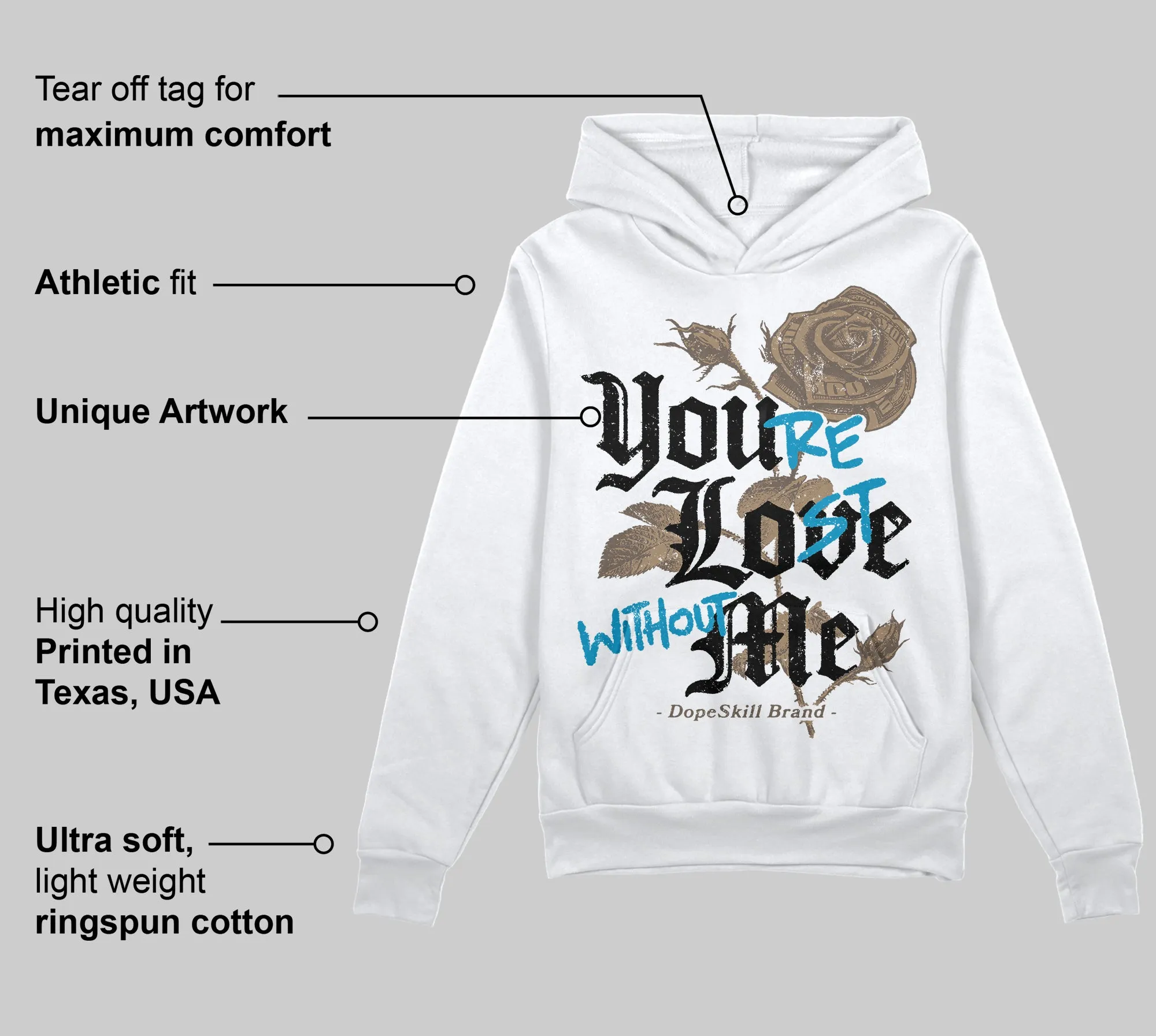 “We Outside” 3s DopeSkill Hoodie Sweatshirt You’re Lost Without Me Graphic sold by DopeSkill product image thumbnail 3