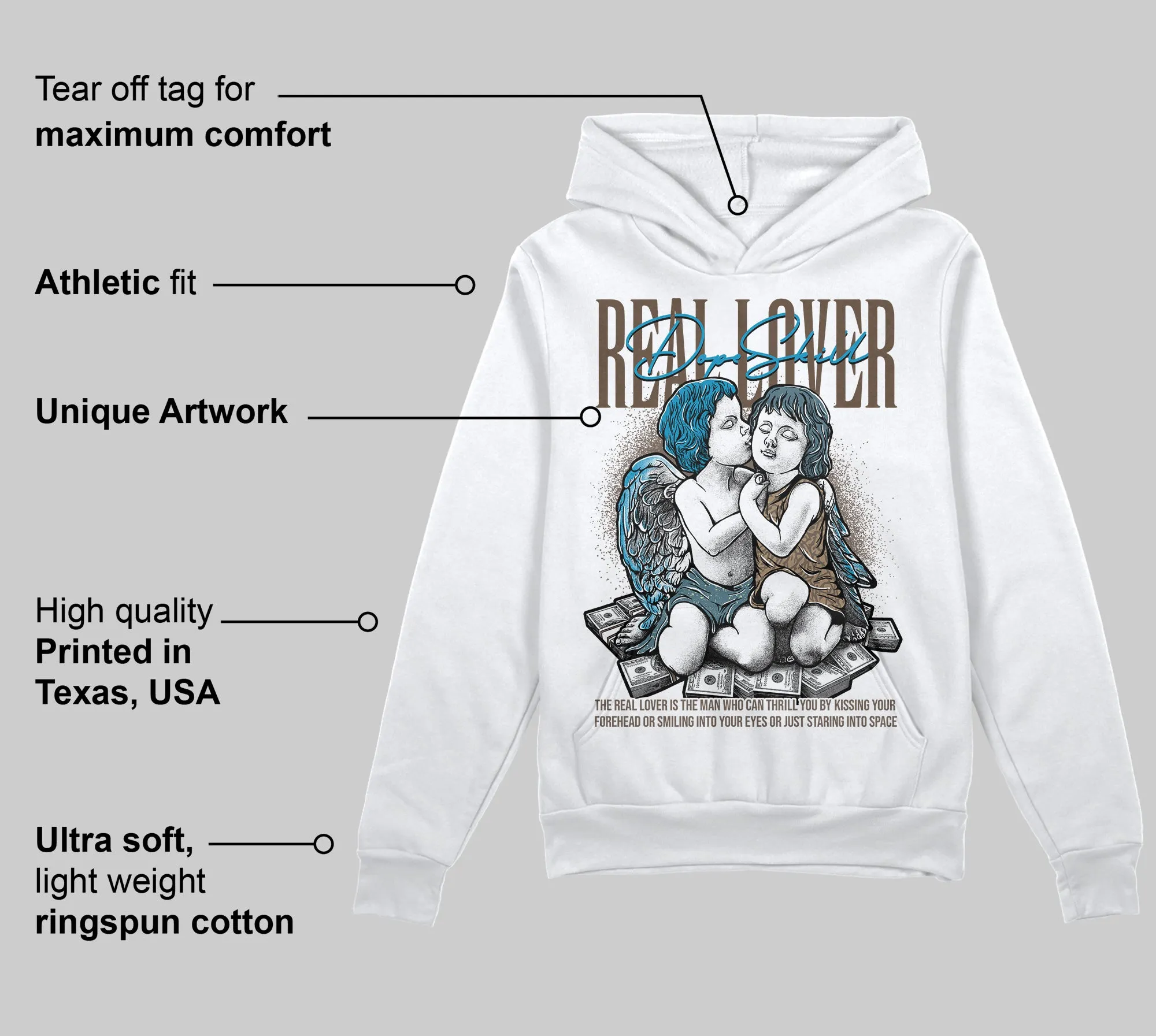 “We Outside” 3s DopeSkill Hoodie Sweatshirt Real Lover Graphic sold by DopeSkill product image thumbnail 3