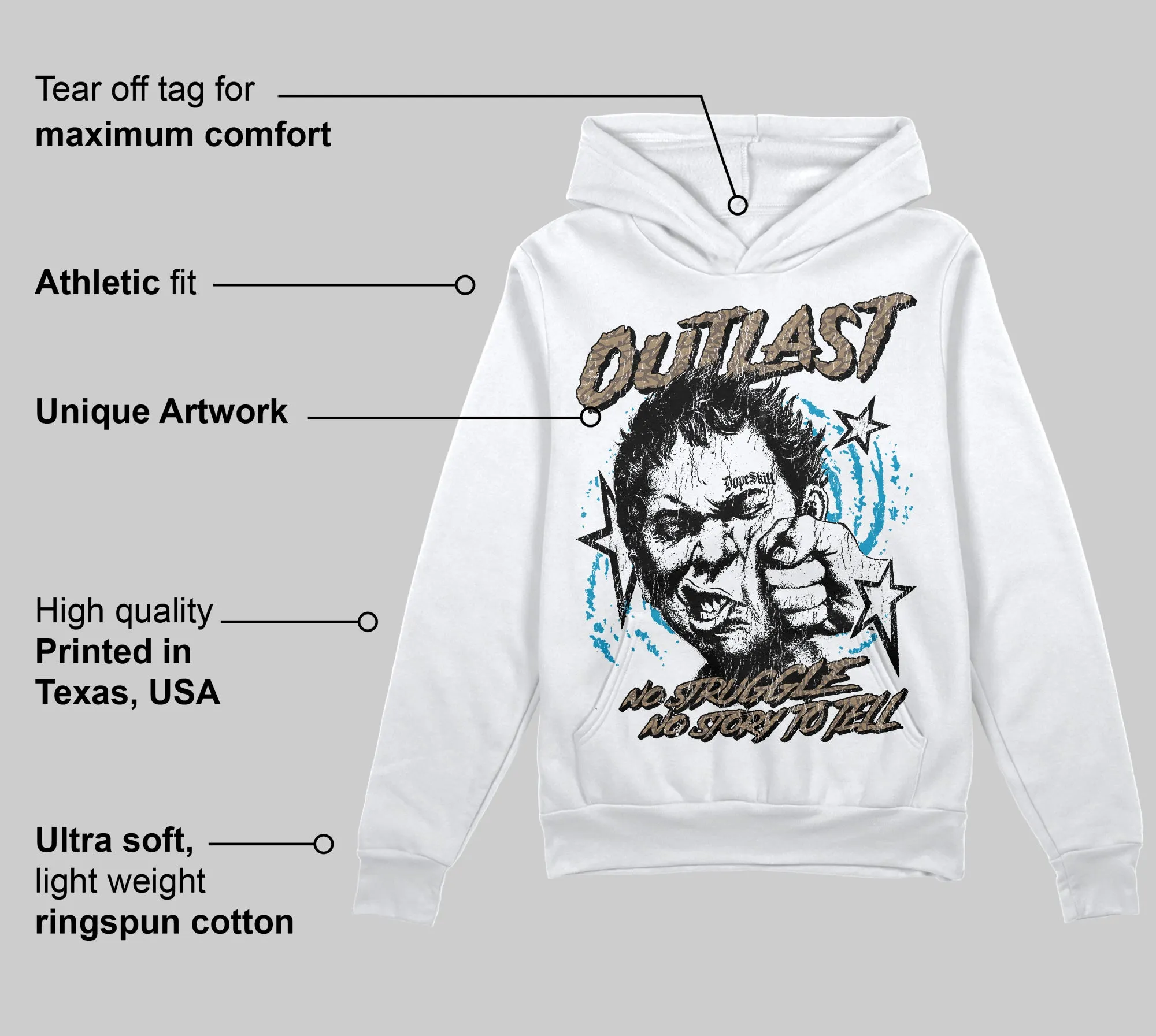 “We Outside” 3s DopeSkill Hoodie Sweatshirt Outlast Graphic sold by DopeSkill product image thumbnail 3