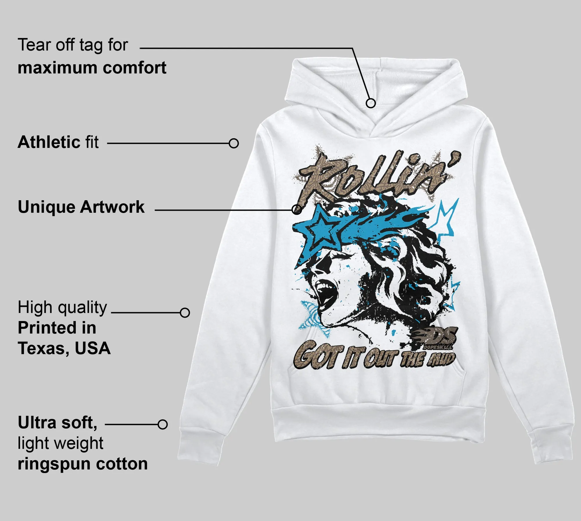 “We Outside” 3s DopeSkill Hoodie Sweatshirt Got It Out The Mud Graphic sold by DopeSkill product image thumbnail 3