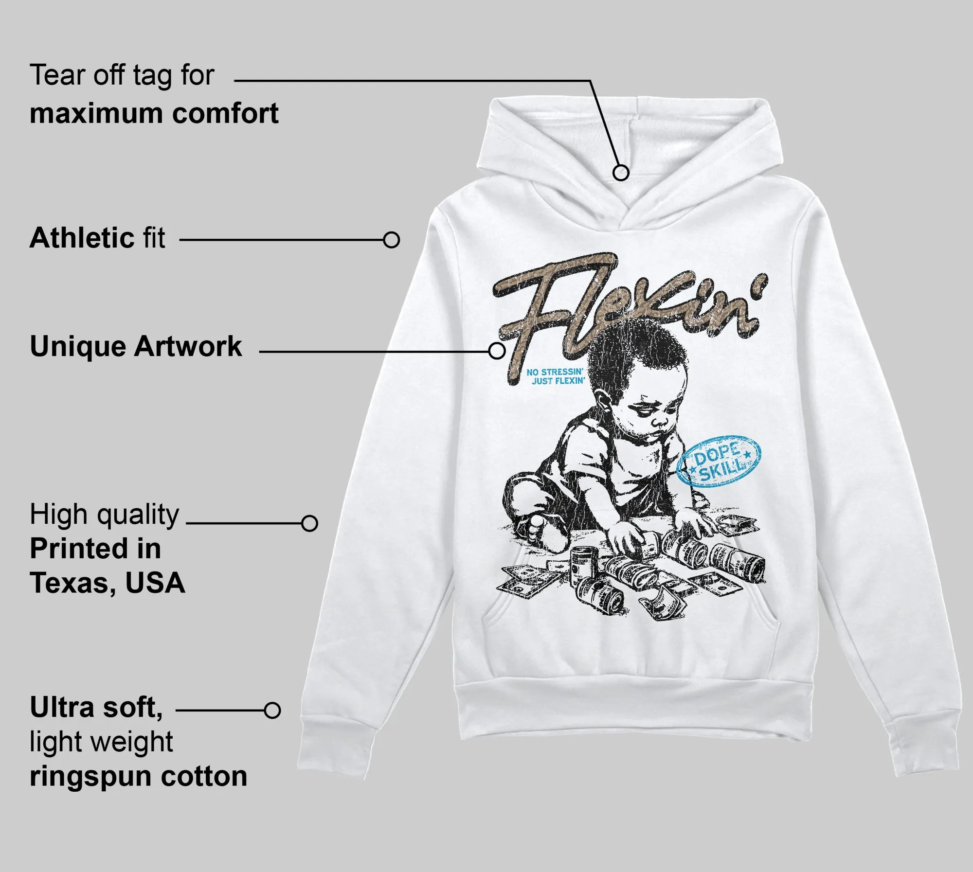 “We Outside” 3s DopeSkill Hoodie Sweatshirt Flexin' Graphic sold by DopeSkill product image thumbnail 3