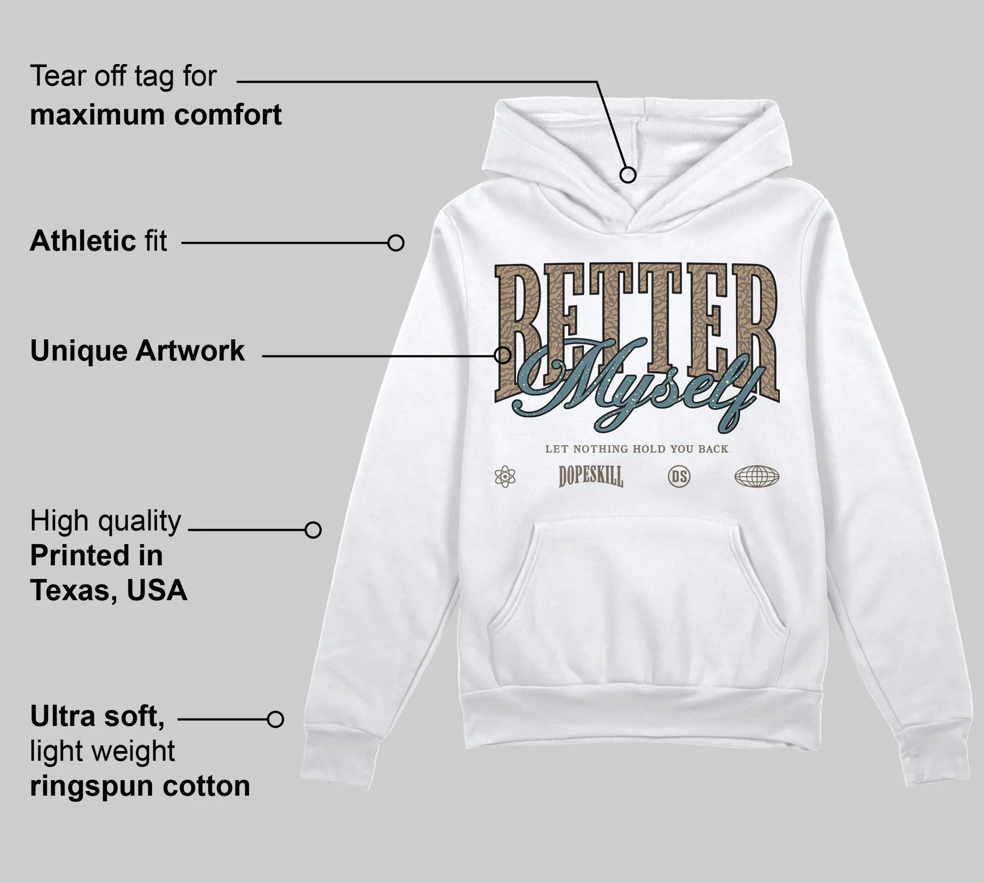 “We Outside” 3s DopeSkill Hoodie Sweatshirt Better Myself Graphic sold by DopeSkill product image thumbnail 3