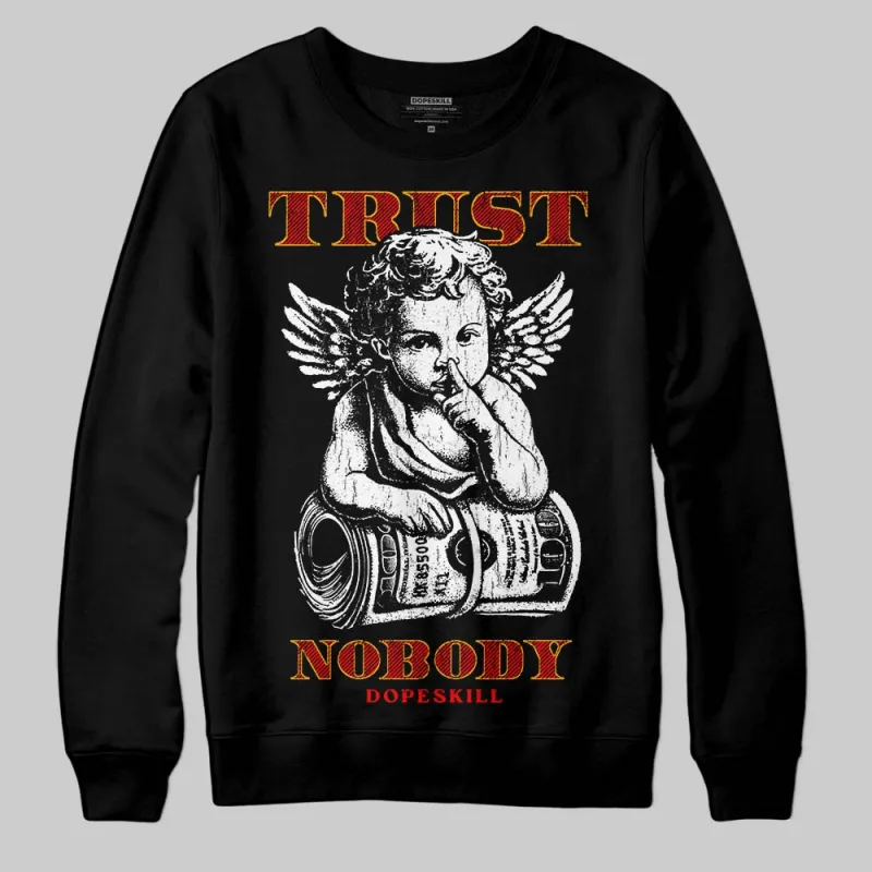 Red 'Trust Nobody' DopeSkill Graphic Sweatshirt sold by DopeSkill