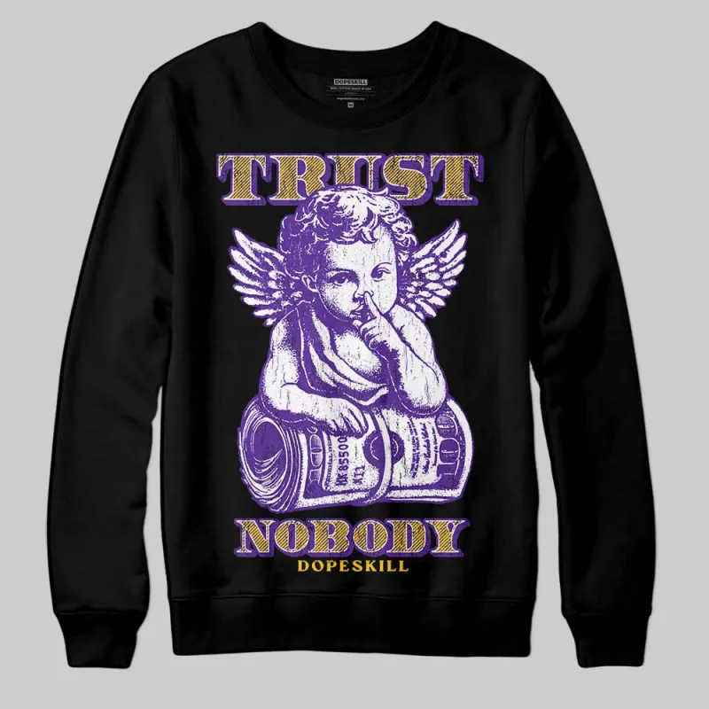 PURPLE 'Trust Nobody' DopeSkill Graphic Sweatshirt made by DopeSkill