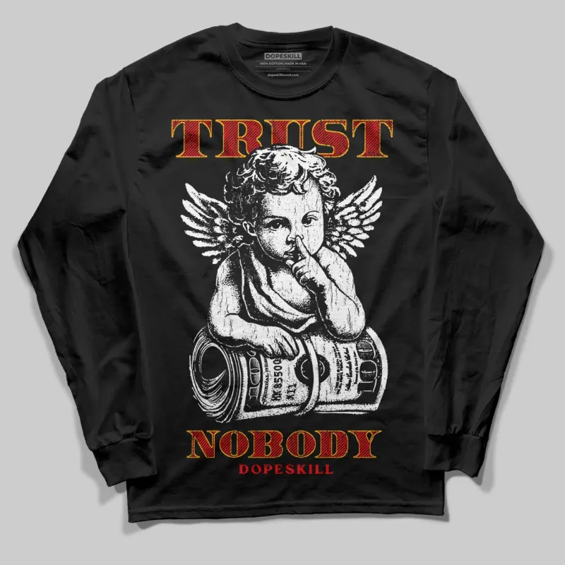 Red 'Trust Nobody' DopeSkill Graphic Long Sleeve T-Shirt sold by DopeSkill