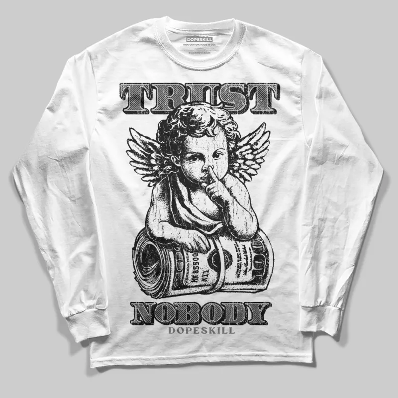Grey 'Trust Nobody' DopeSkill Graphic Long Sleeve T-Shirt sold by DopeSkill