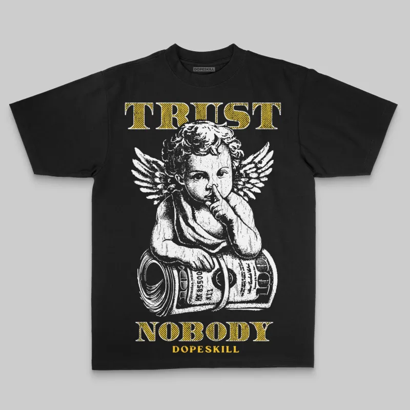 Yellow Oversize Print Trust Nobody DopeSkill Graphic T-shirt sold by DopeSkill