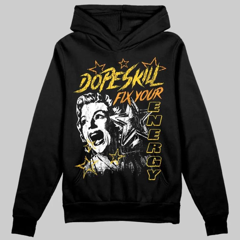Yellow 'Fix Your Energy' DopeSkill Graphic Hoodie sold by DopeSkill