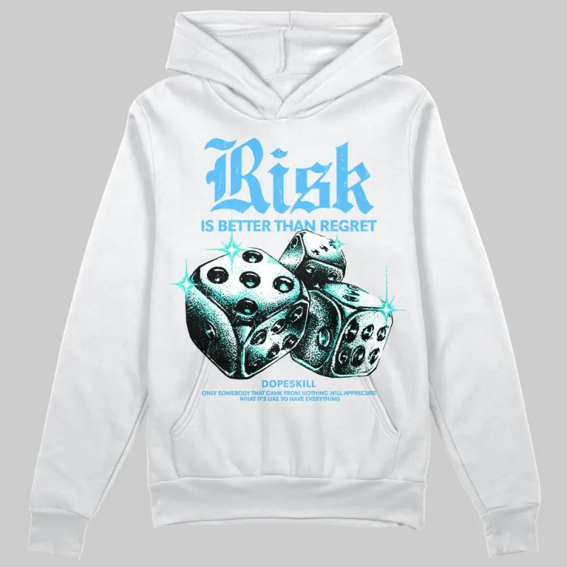 University Blue 'Risk Is Better Than Regret' DopeSkill Graphic Hoodie sold by DopeSkill
