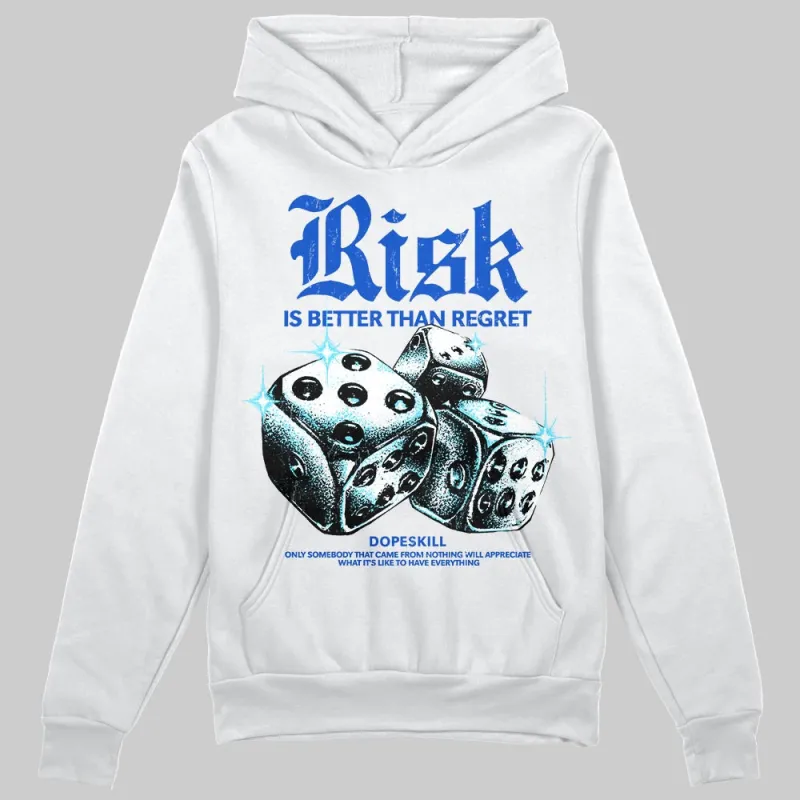 Royal Blue 'Risk Is Better Than Regret' DopeSkill Graphic Hoodie made by DopeSkill