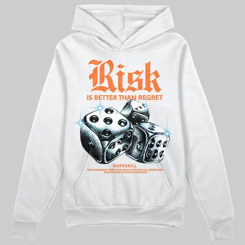 Orange 'Risk Is Better Than Regret' DopeSkill Graphic Hoodie sold by DopeSkill