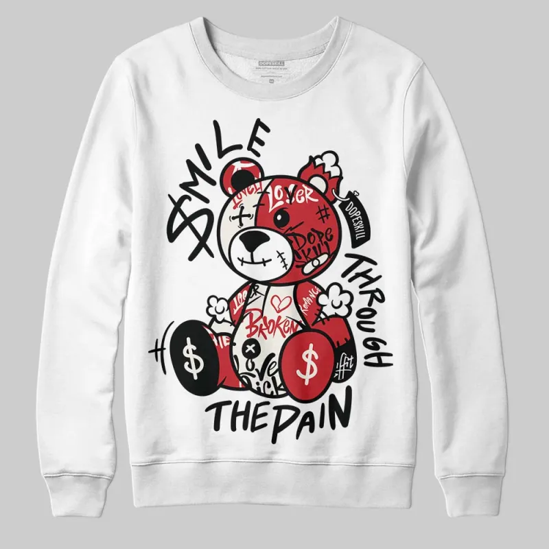 Flight Club 4s DopeSkill Sweatshirt Smile Through The Pain Graphic sold by DopeSkill