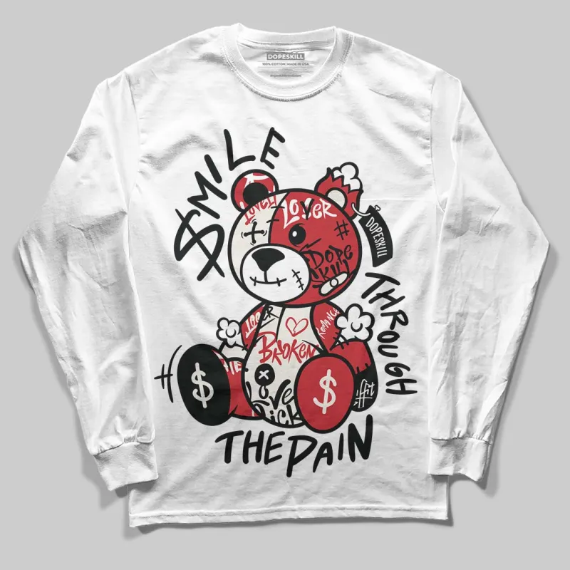 Flight Club 4s DopeSkill Long Sleeve T-Shirt Smile Through The Pain Graphic sold by DopeSkill