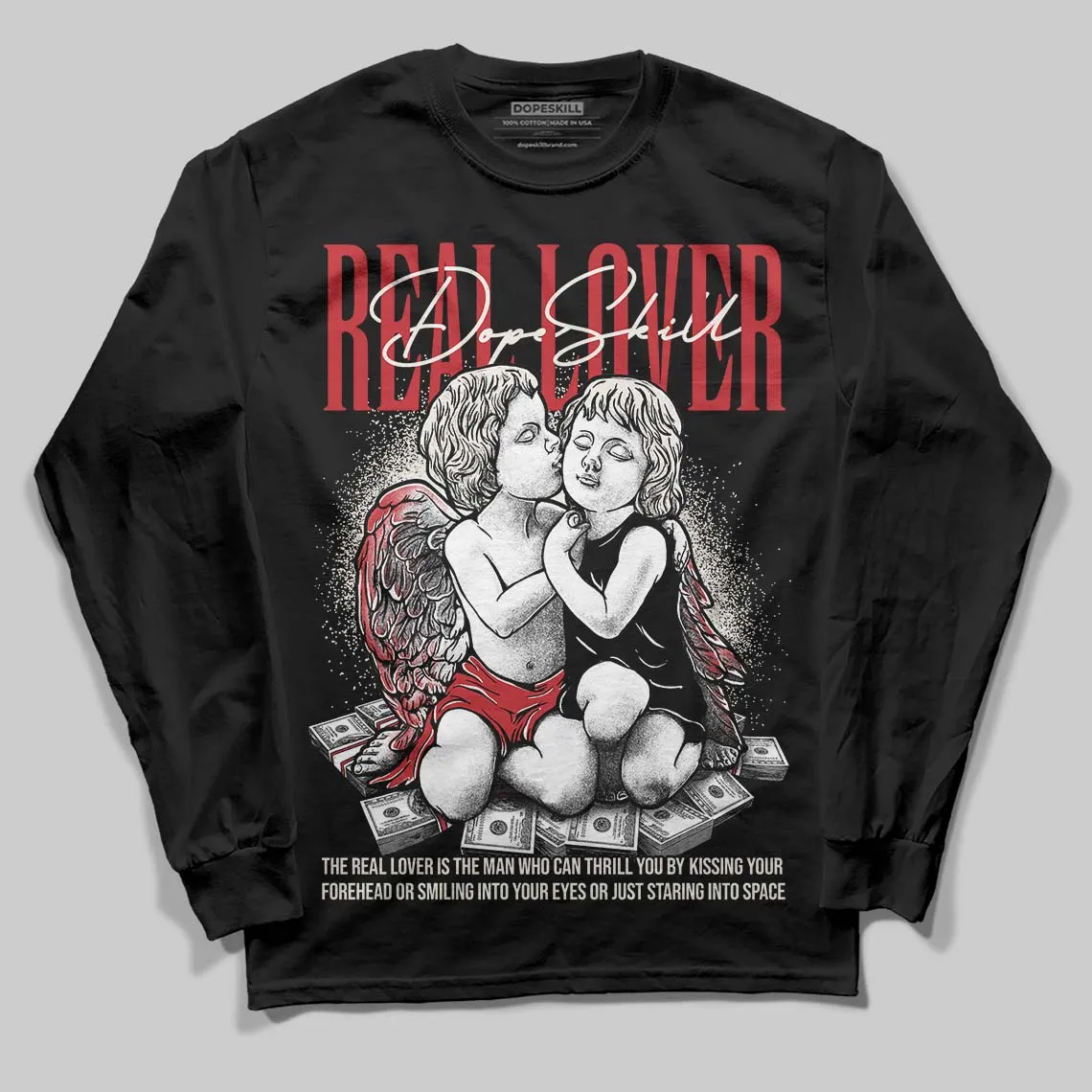 Flight Club 4s DopeSkill Long Sleeve T-Shirt Real Lover Graphic sold by DopeSkill product image thumbnail 2