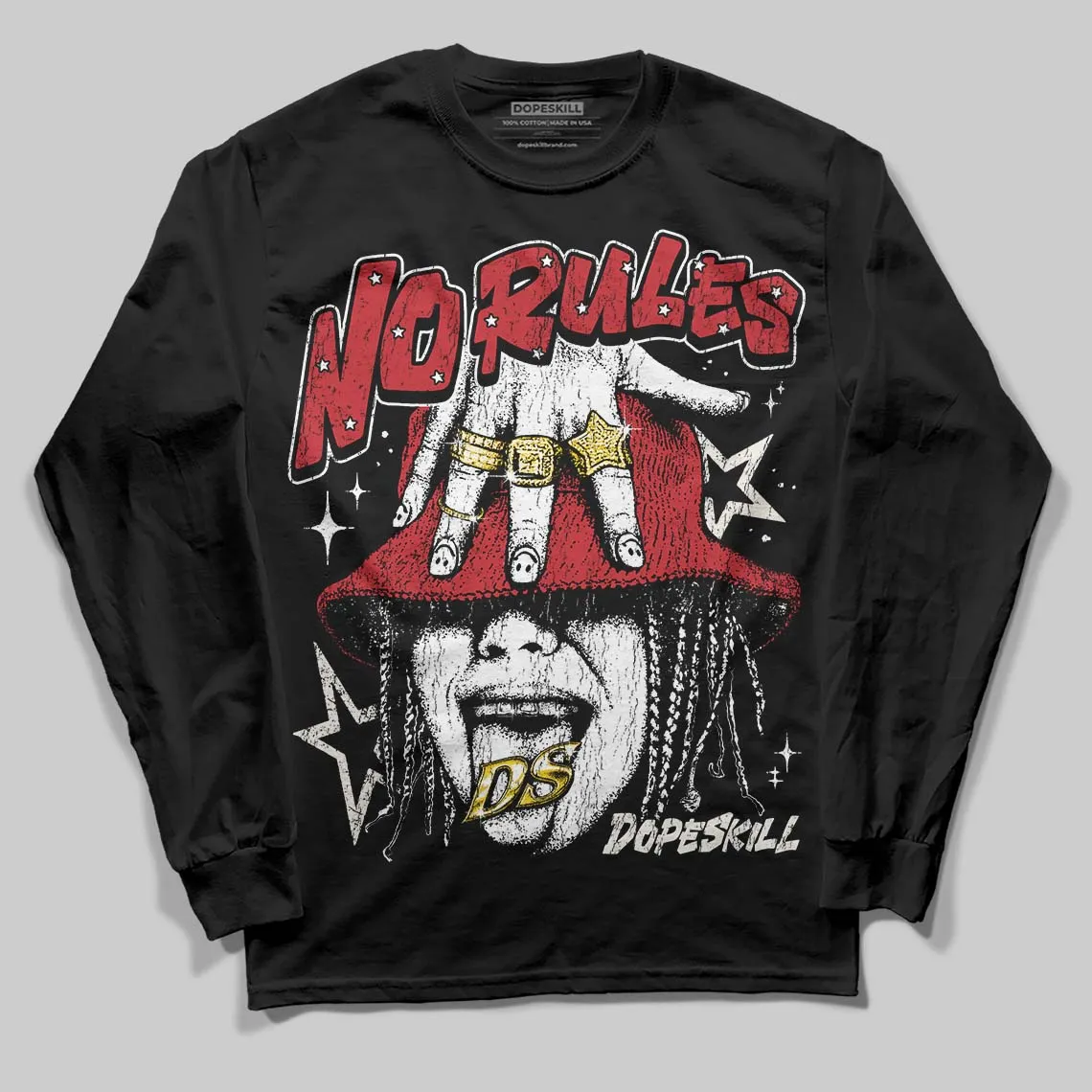 Flight Club 4s DopeSkill Long Sleeve T-Shirt No Rules Graphic sold by DopeSkill product image thumbnail 2