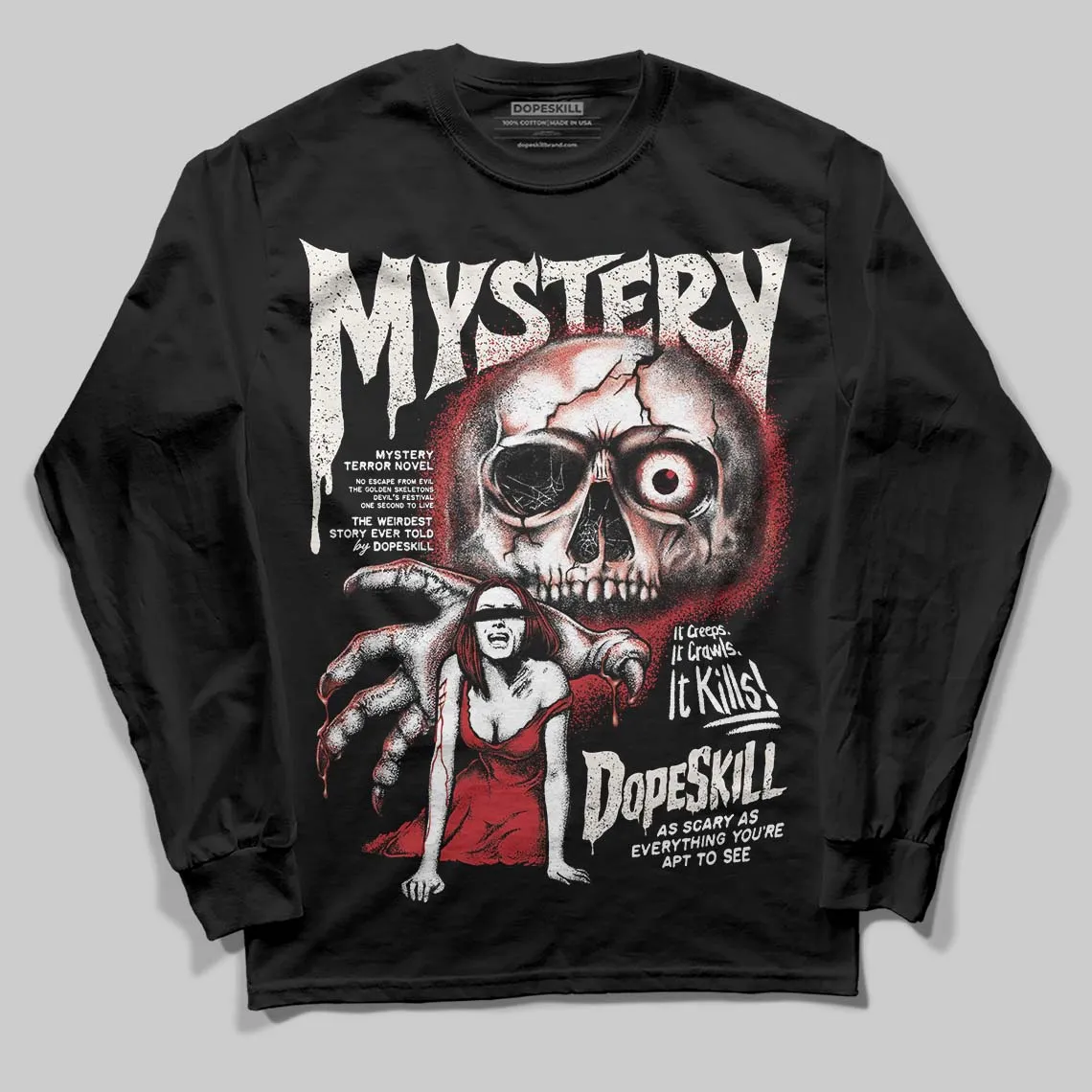 Flight Club 4s DopeSkill Long Sleeve T-Shirt Mystery Ghostly Grasp Graphic sold by DopeSkill product image thumbnail 2