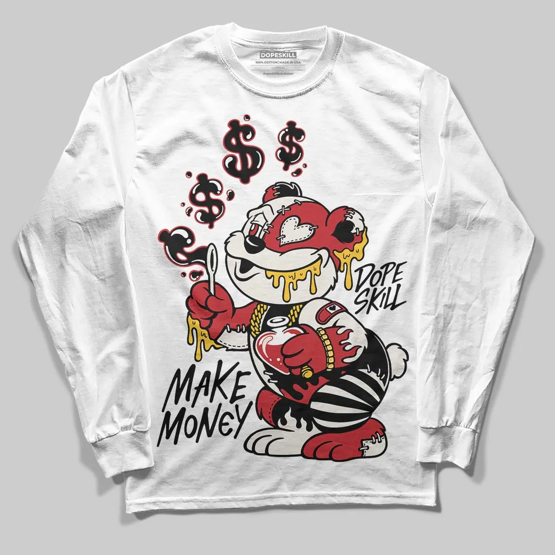 Flight Club 4s DopeSkill Long Sleeve T-Shirt Make Money Graphic sold by DopeSkill