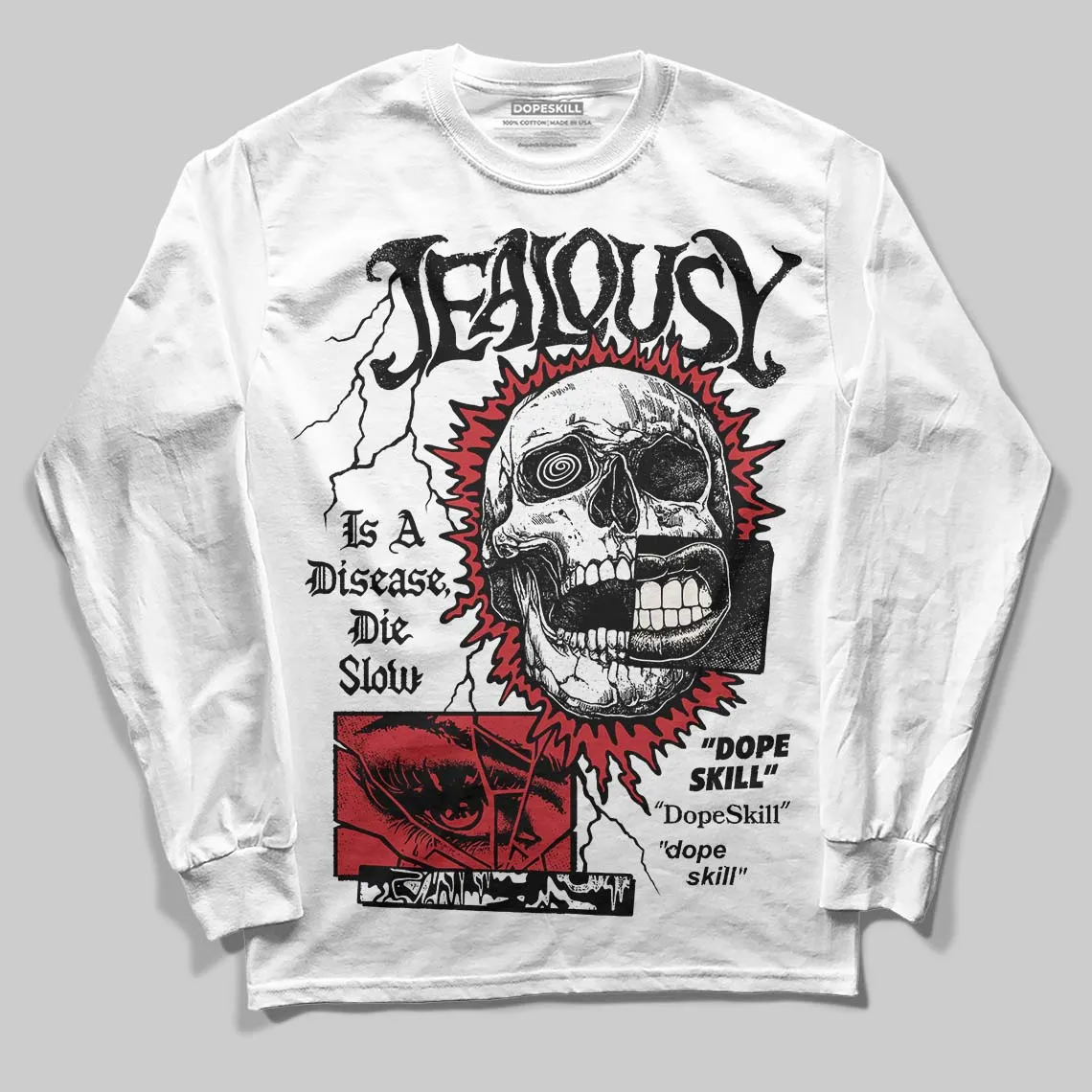 Flight Club 4s DopeSkill Long Sleeve T-Shirt Jealousy Graphic sold by DopeSkill