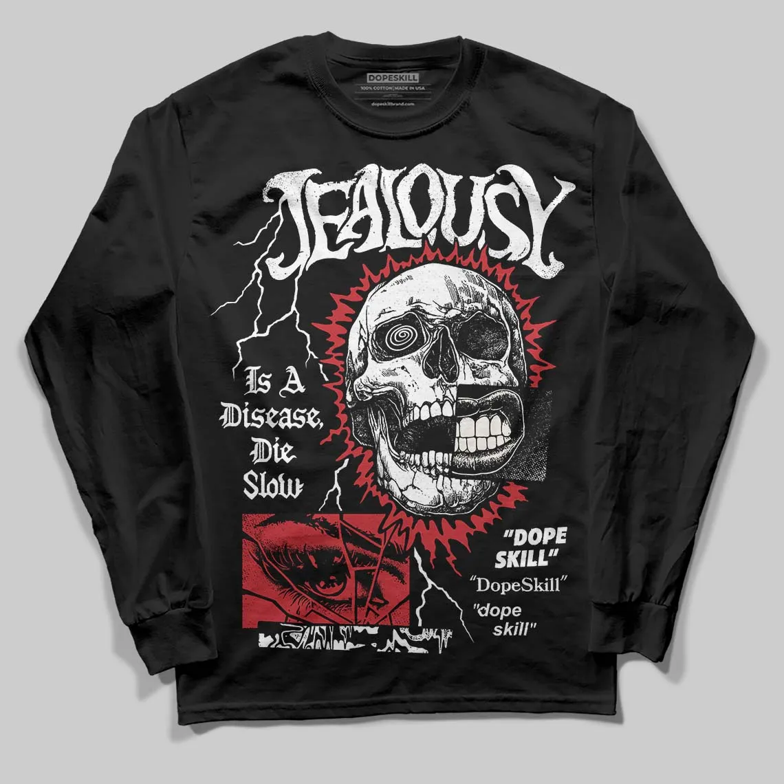 Flight Club 4s DopeSkill Long Sleeve T-Shirt Jealousy Graphic sold by DopeSkill product image thumbnail 2