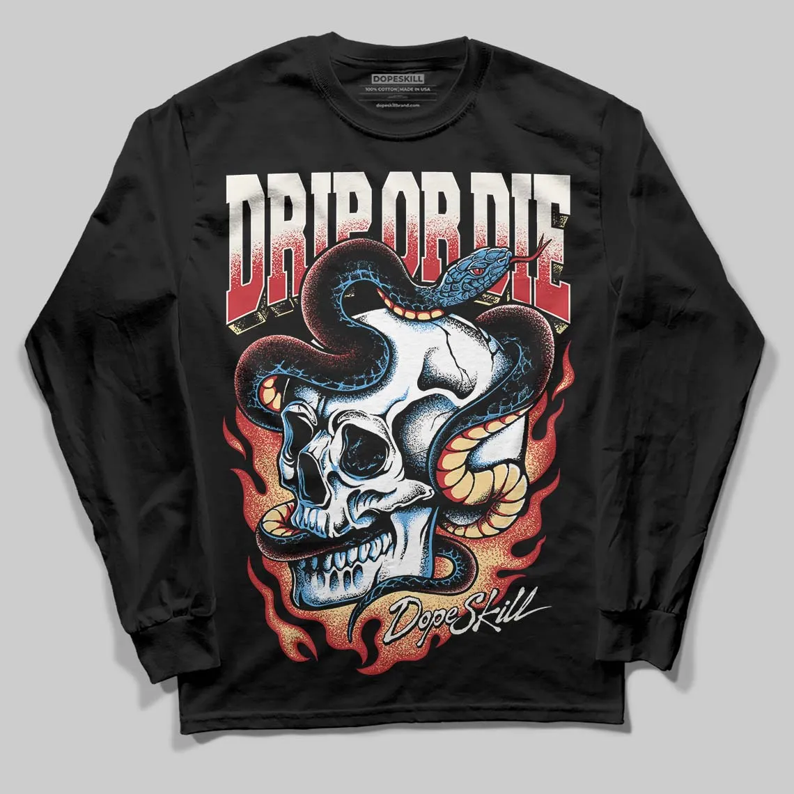 Flight Club 4s DopeSkill Long Sleeve T-Shirt Drip or Die Graphic sold by DopeSkill product image thumbnail 2