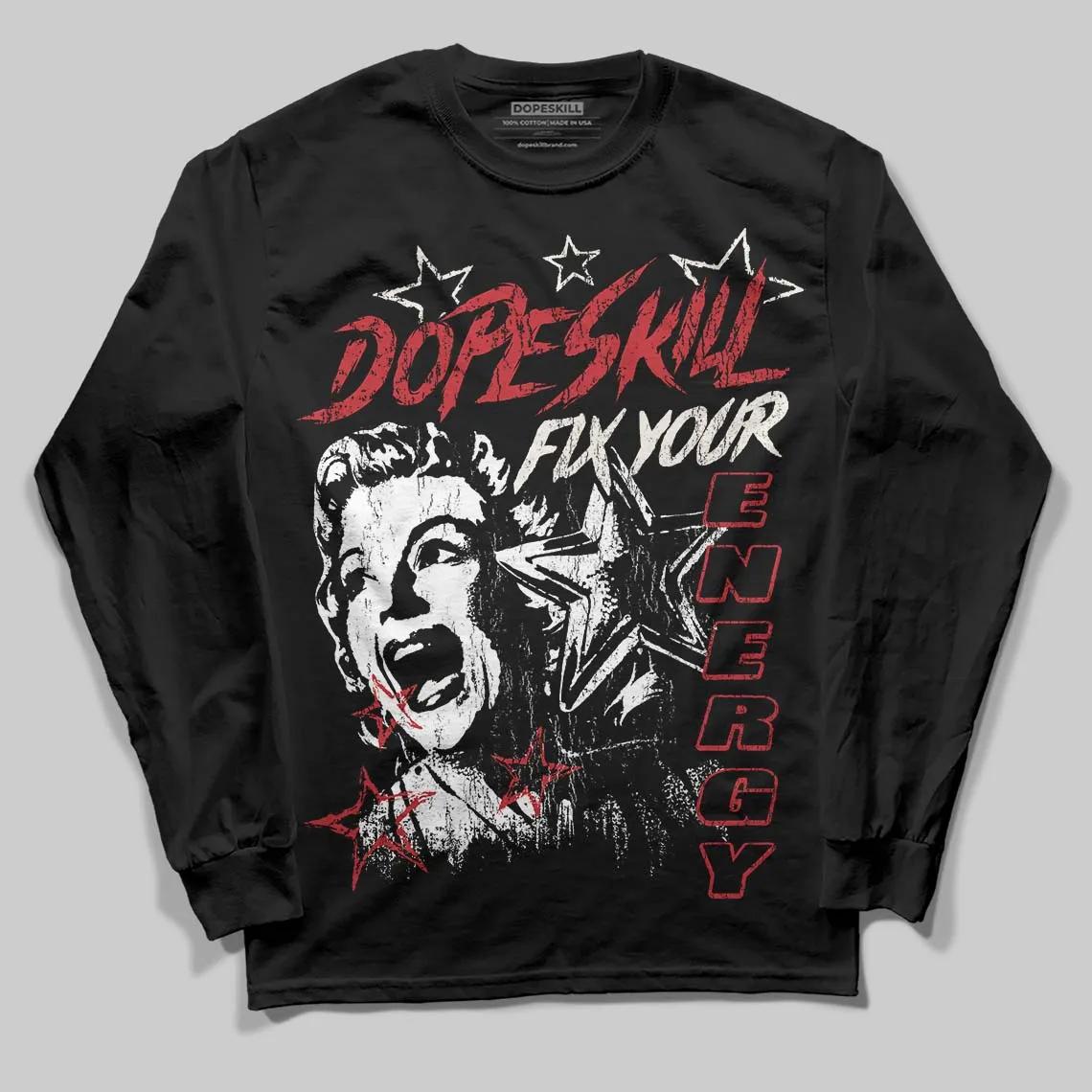 Flight Club 4s DopeSkill Long Sleeve T-Shirt Fix Your Energy Graphic sold by DopeSkill product image thumbnail 2