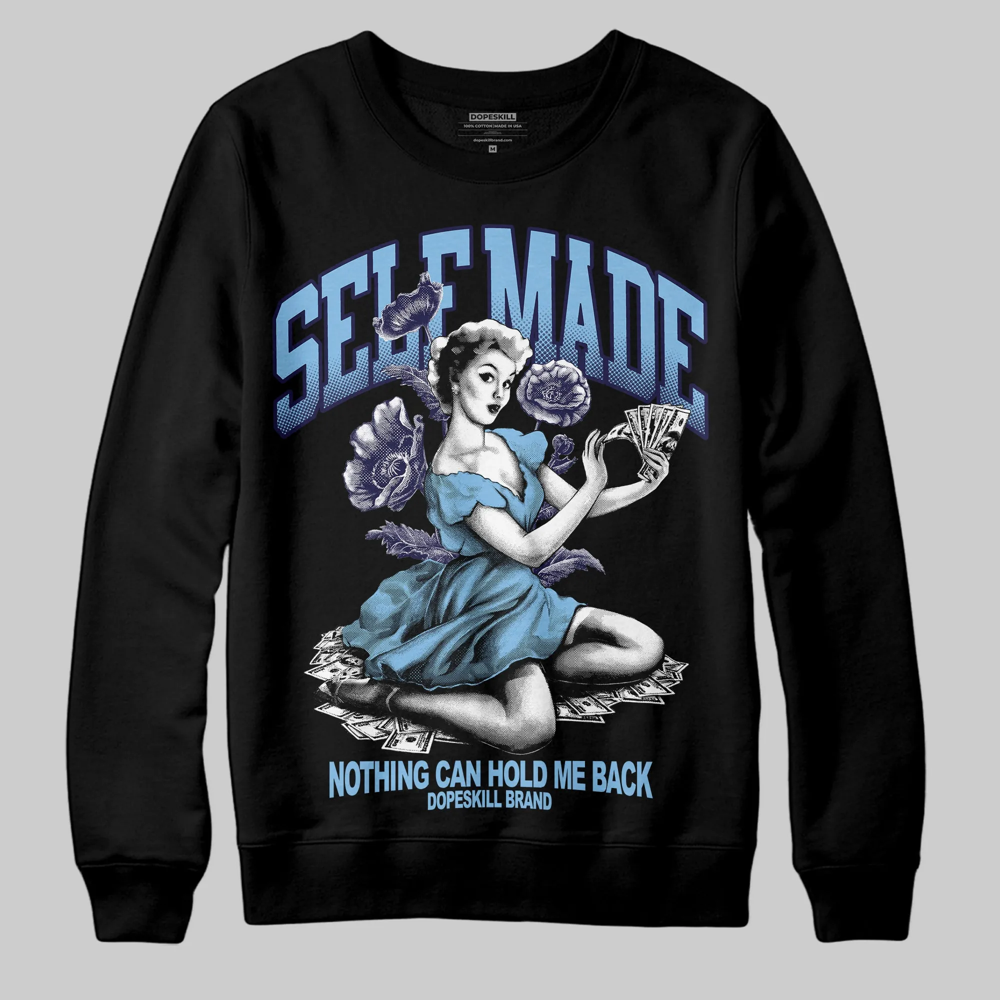 University Blue 'Self Made' DopeSkill Graphic Sweatshirt sold by DopeSkill product image thumbnail 2