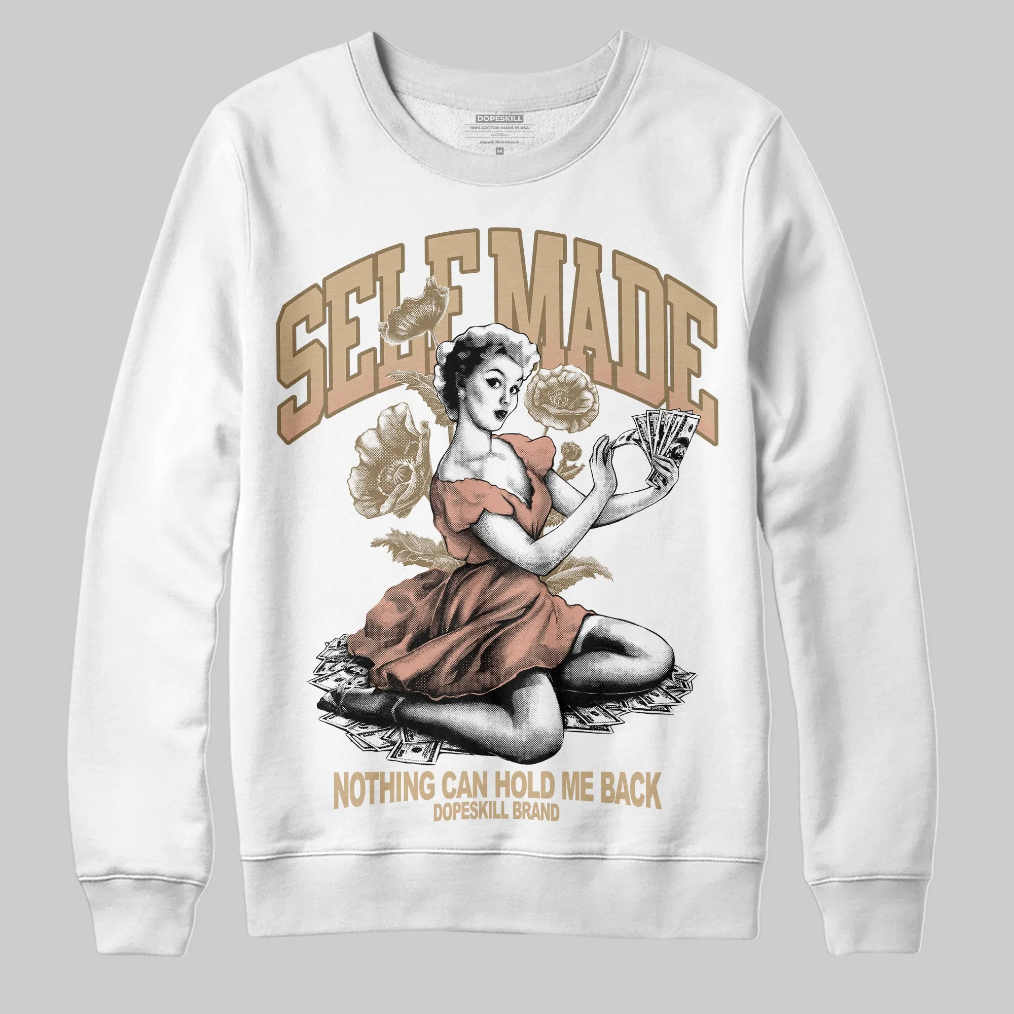 TAN 'Self Made' DopeSkill Graphic Sweatshirt sold by DopeSkill product image thumbnail 2