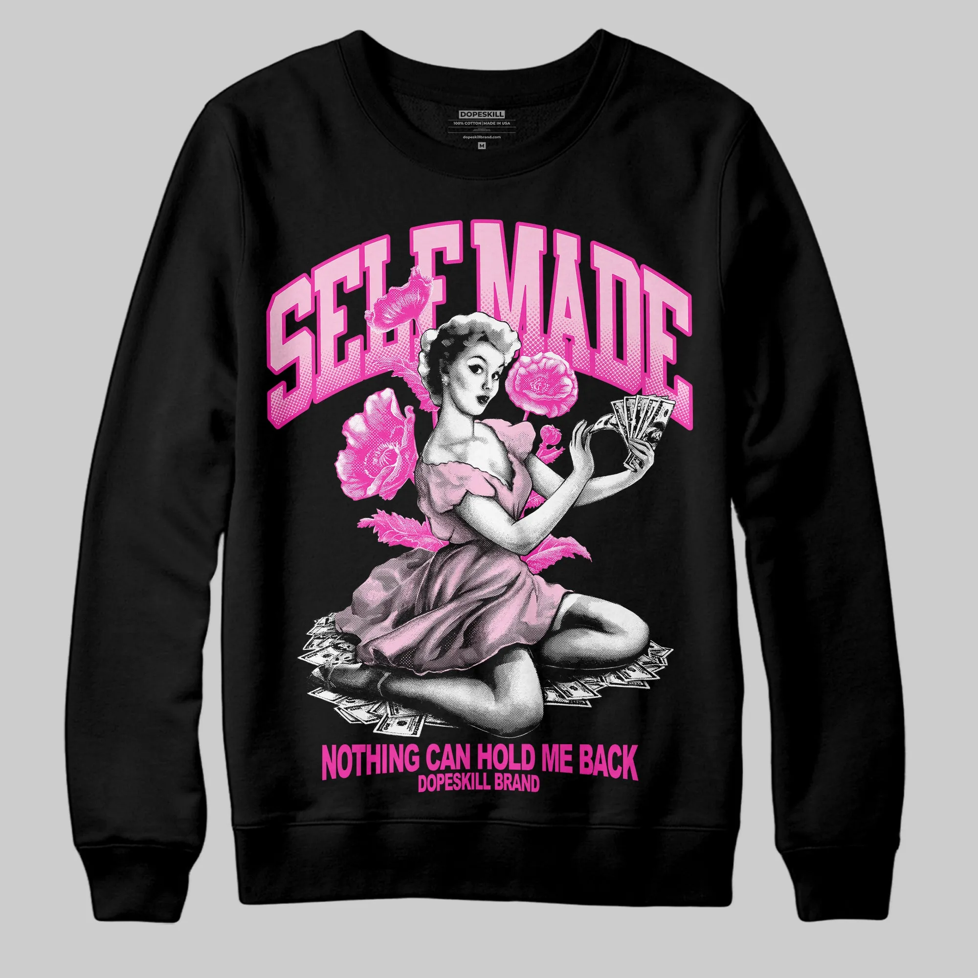 Pink 'Self Made' DopeSkill Graphic Sweatshirt sold by DopeSkill product image thumbnail 2