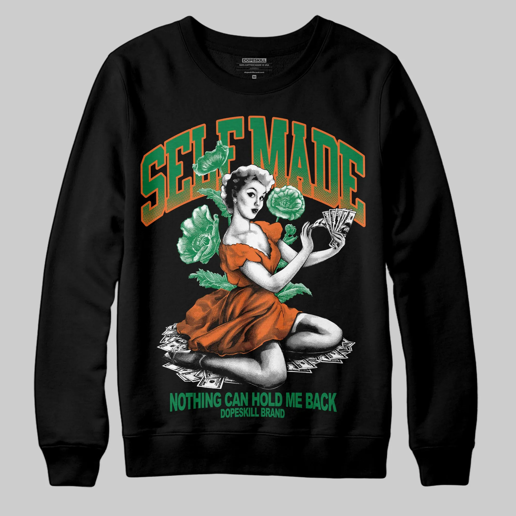 Green 'Self Made' DopeSkill Graphic Sweatshirt sold by DopeSkill product image thumbnail 2