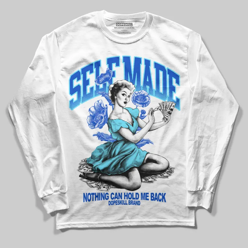 Royal Blue 'Self Made' DopeSkill Graphic Long Sleeve T-Shirt made by DopeSkill