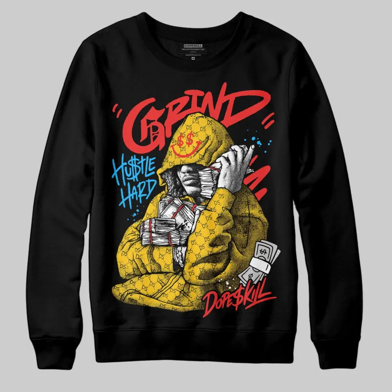 Yellow 'Grind Pray' DopeSkill Graphic Sweatshirt sold by DopeSkill