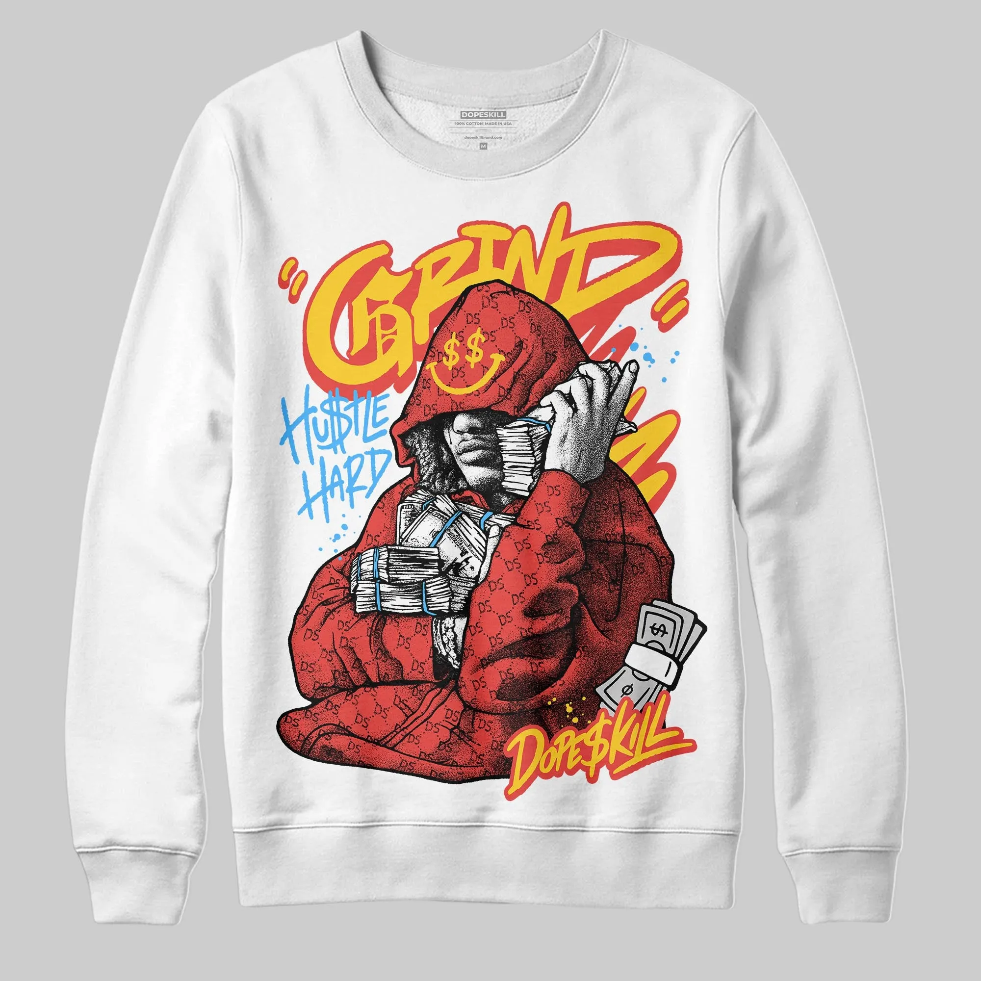 Red 'Grind Pray' DopeSkill Graphic Sweatshirt sold by DopeSkill product image thumbnail 2