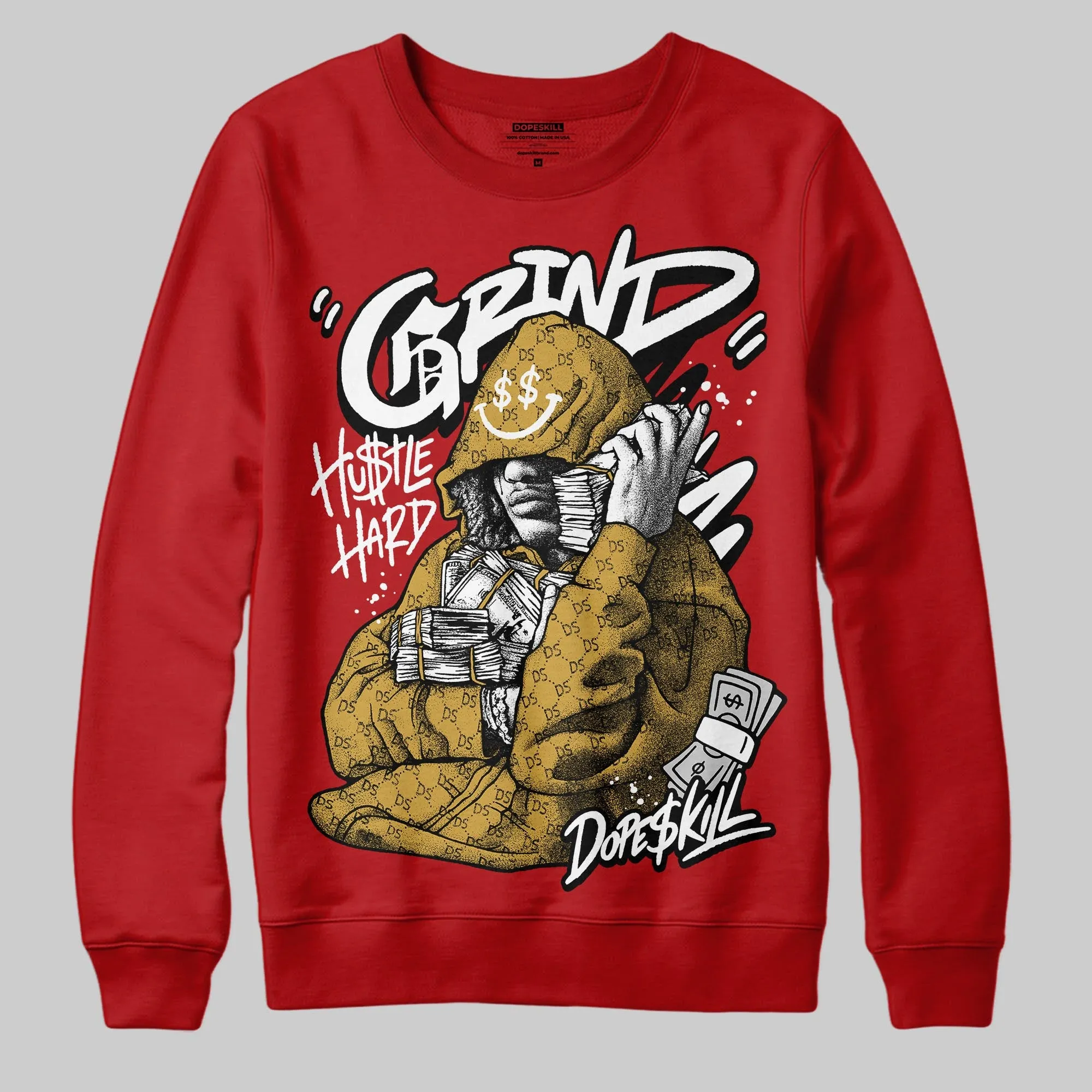 Red 'Grind Pray' DopeSkill Graphic Sweatshirt sold by DopeSkill product image thumbnail 3