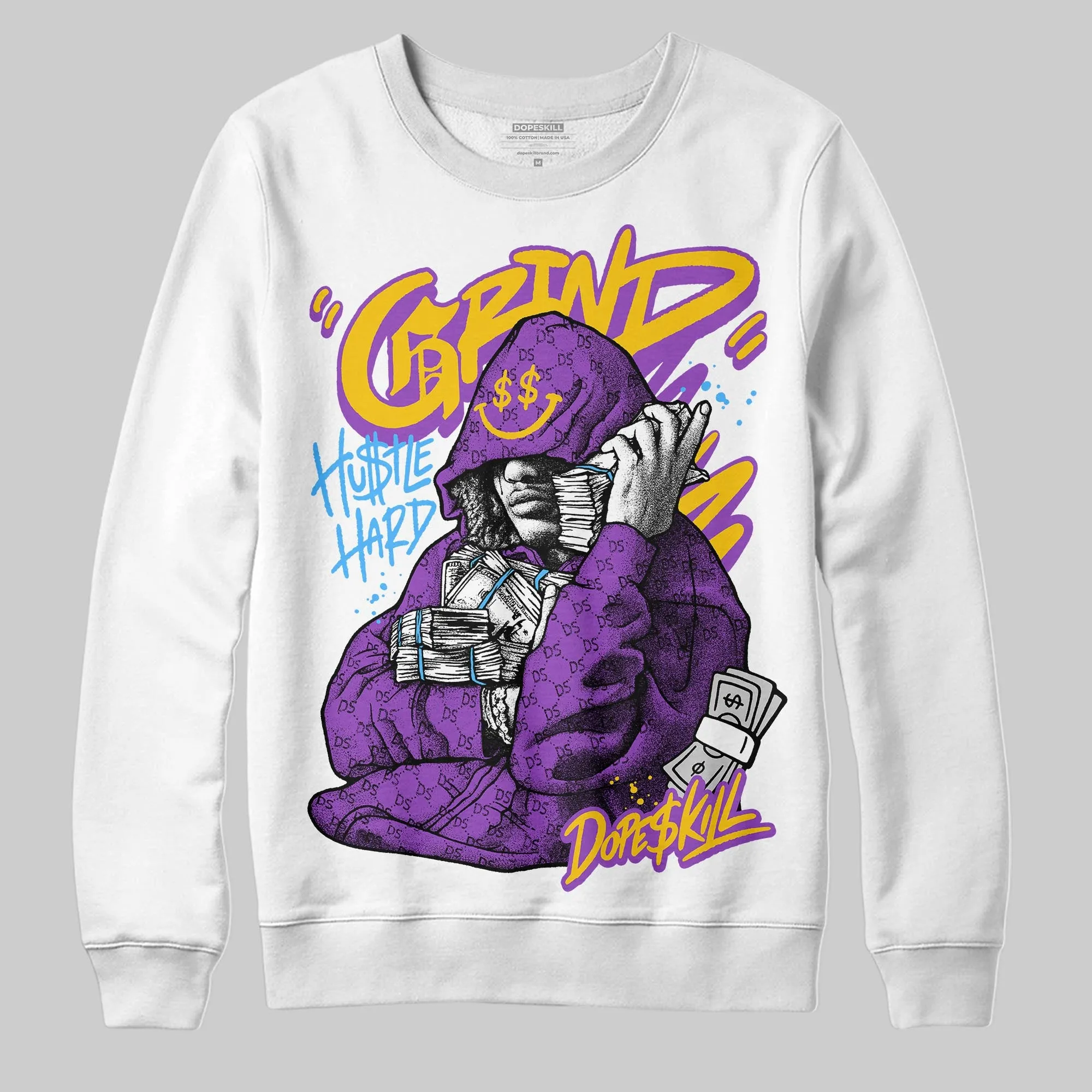 PURPLE 'Grind Pray' DopeSkill Graphic Sweatshirt sold by DopeSkill product image thumbnail 2