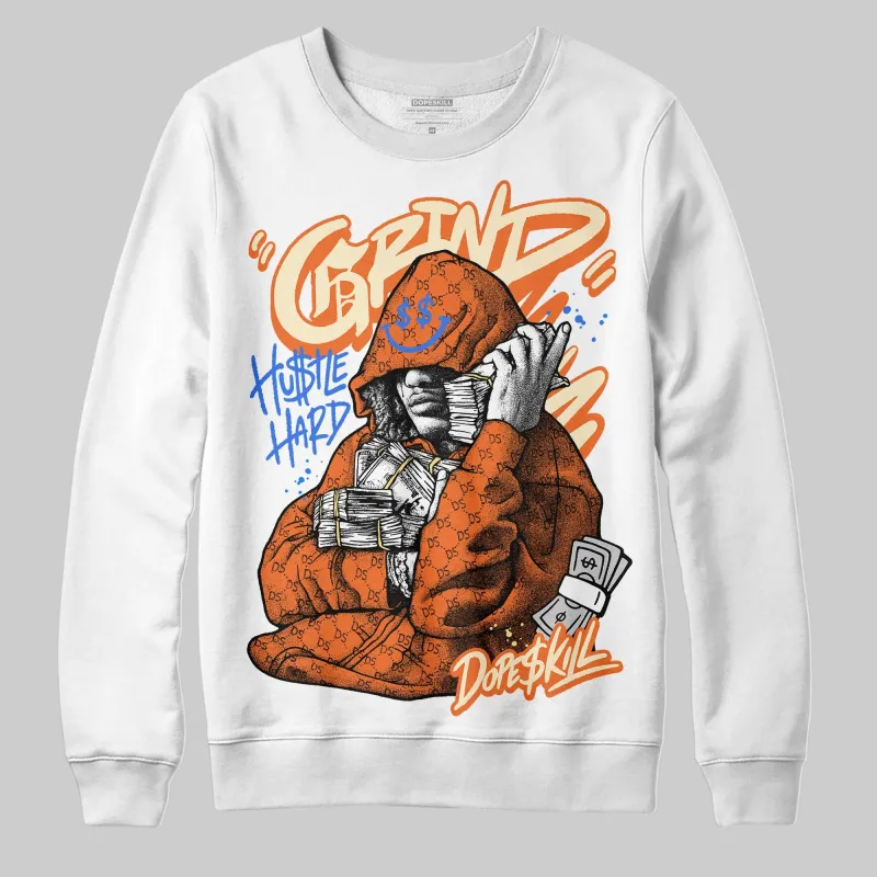 Orange 'Grind Pray' DopeSkill Graphic Sweatshirt sold by DopeSkill