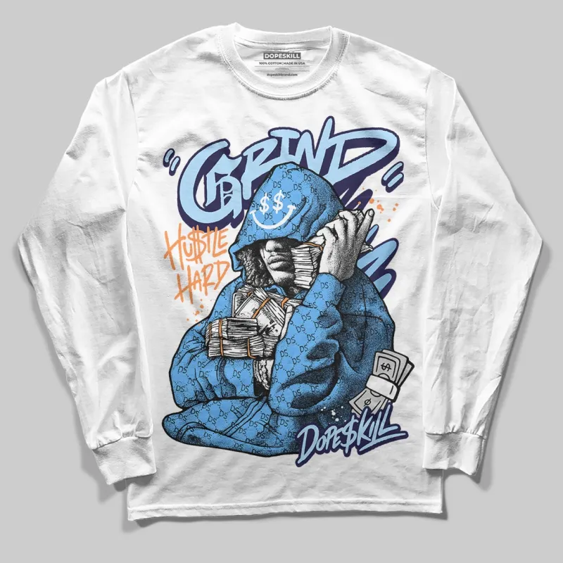 University Blue 'Grind Pray' DopeSkill Graphic Long Sleeve T-Shirt sold by DopeSkill