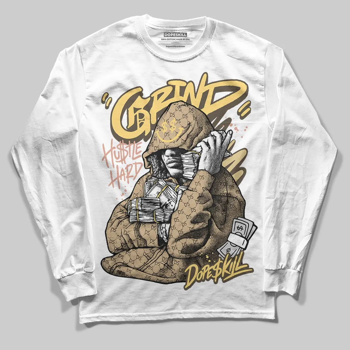TAN 'Grind Pray' DopeSkill Graphic Long Sleeve T-Shirt sold by DopeSkill product image thumbnail 2