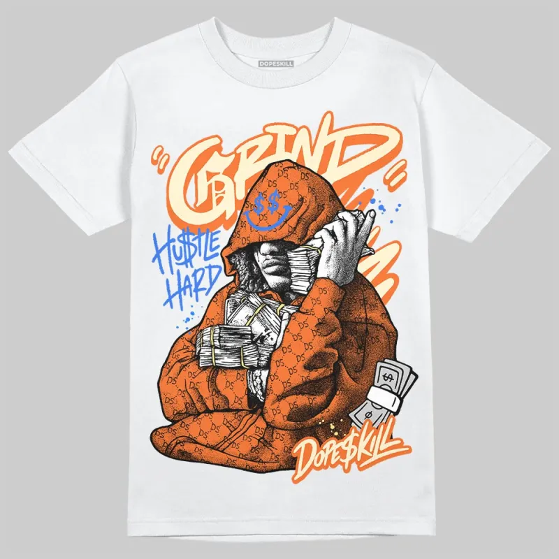 Orange 'Grind Pray' DopeSkill Graphic T-Shirt sold by DopeSkill