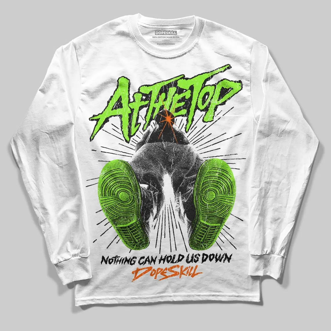 Neon Green 'Nothing Can Hold US Down' DopeSkill Graphic Long Sleeve T-Shirt sold by DopeSkill product image thumbnail 2