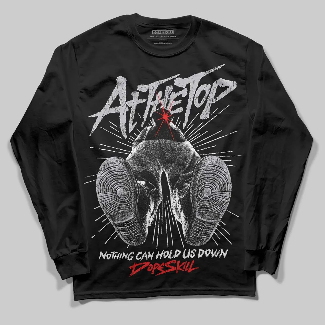 Grey 'Nothing Can Hold US Down' DopeSkill Graphic Long Sleeve T-Shirt sold by DopeSkill product image thumbnail 2