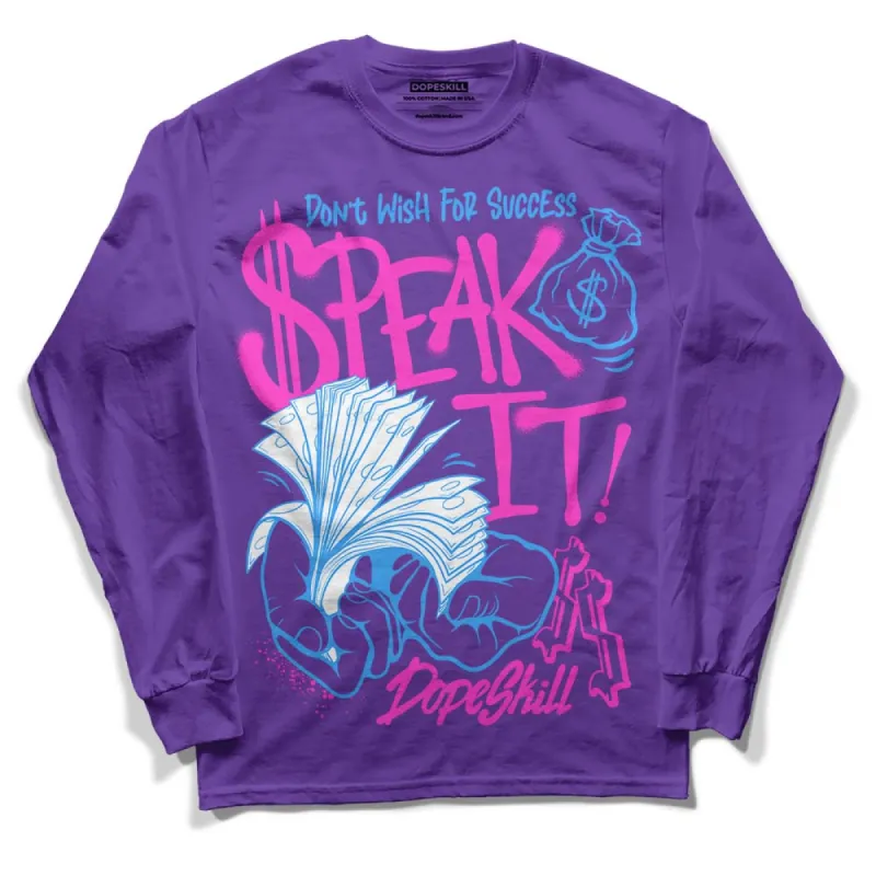 PURPLE Collection DopeSkill Purple Long Sleeve T-Shirt Speak It Graphic made by DopeSkill