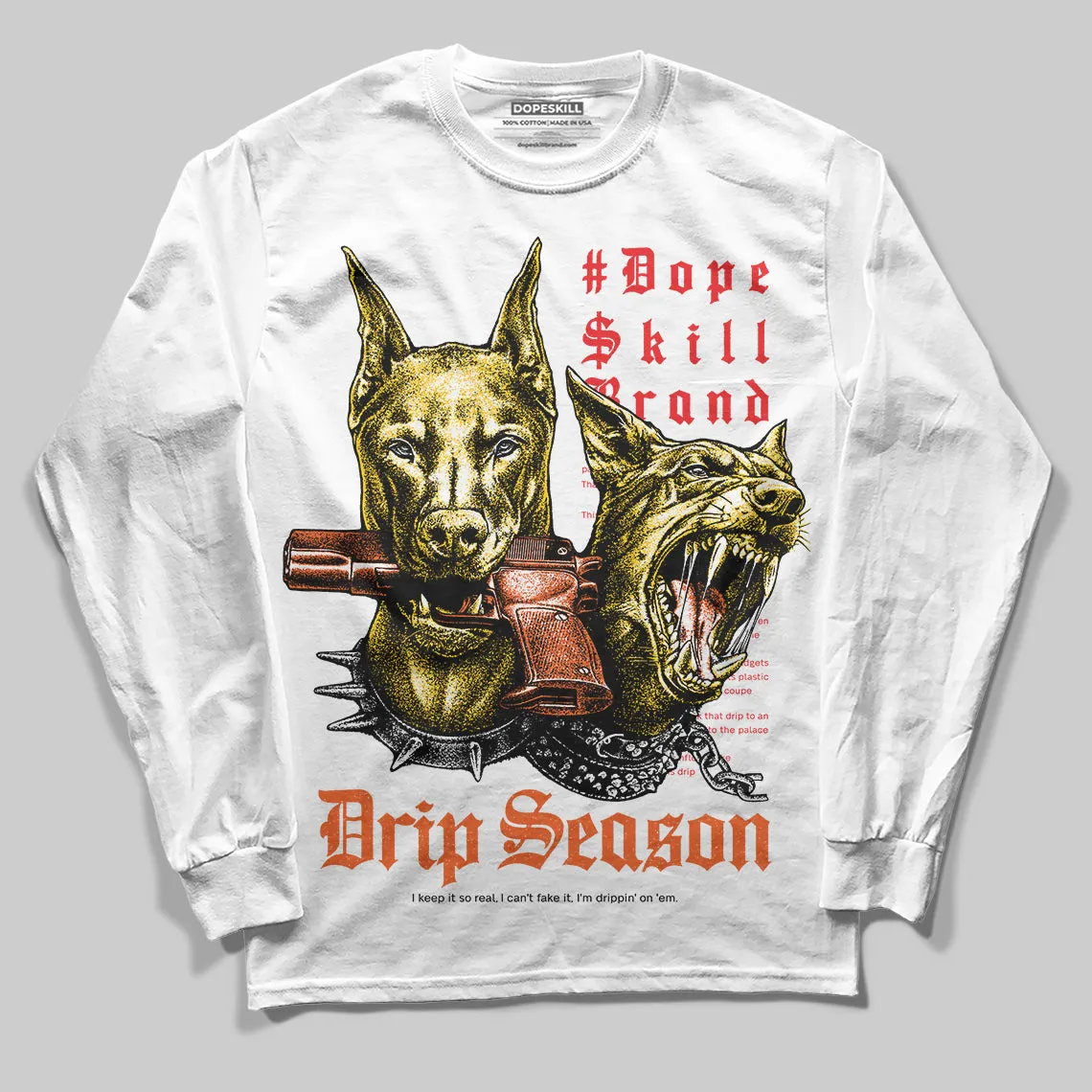 Yellow 'New Drip Season' DopeSkill Graphic Long Sleeve T-Shirt sold by DopeSkill product image thumbnail 2