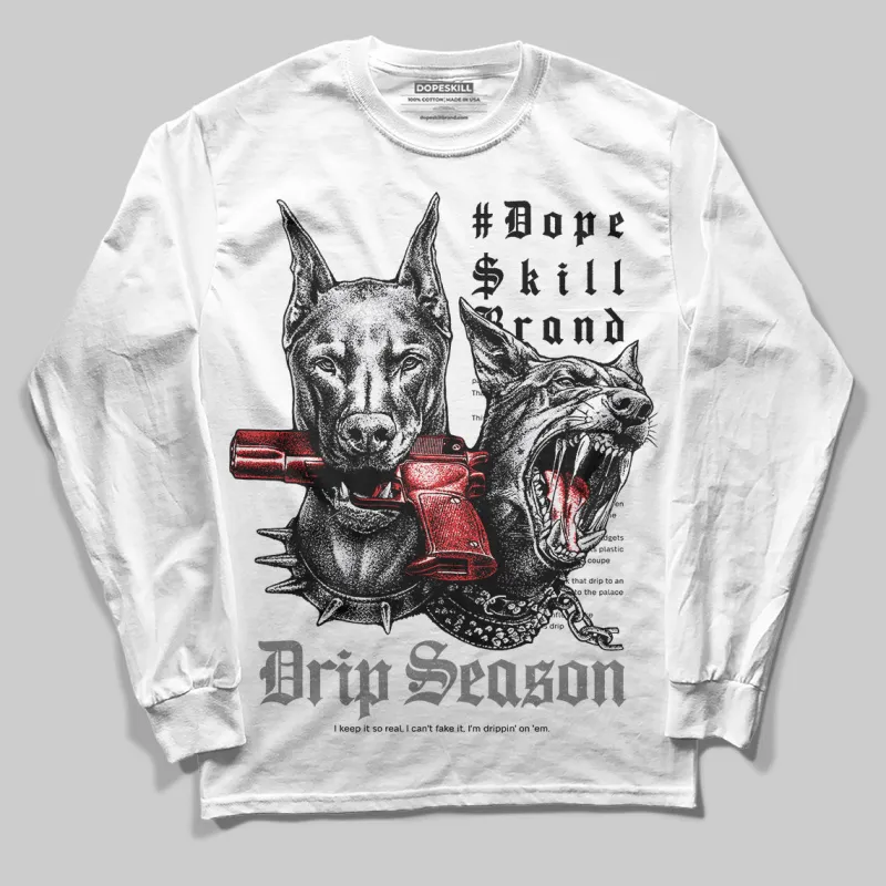 Grey 'New Drip Season' DopeSkill Graphic Long Sleeve T-Shirt sold by DopeSkill