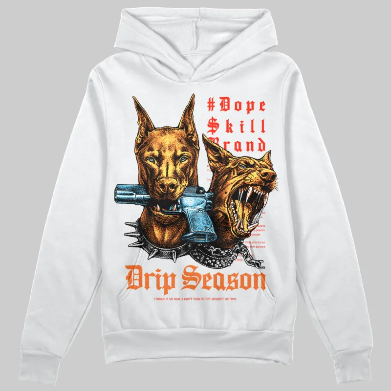 Orange 'New Drip Season' DopeSkill Graphic Hoodie sold by DopeSkill