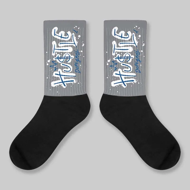 Flint Grey 9s DopeSkill Sublimated Sock Hustle Graphic sold by DopeSkill
