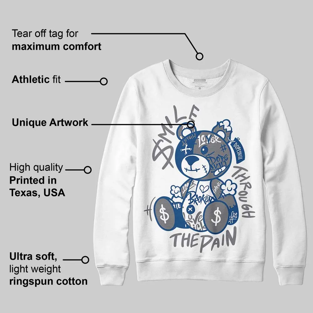 Flint Grey 9s DopeSkill Sweatshirt Smile Through The Pain Graphic sold by DopeSkill product image thumbnail 3
